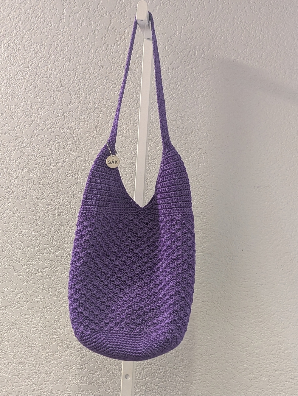 Sak Crochet Purple Hobo With Matching Coin Purse